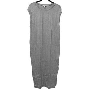 Silence + Noise Midi Dress XS Gray Cutout Back Oversized Urban Outfitters NWOT